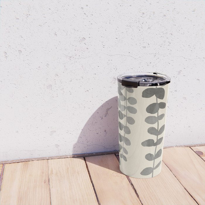Minimal Abstract Leaves 19 Travel Mug Gallery Image 4