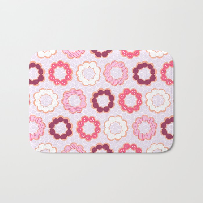 Mochi Donuts Pattern Bath Mat Gallery Image 1