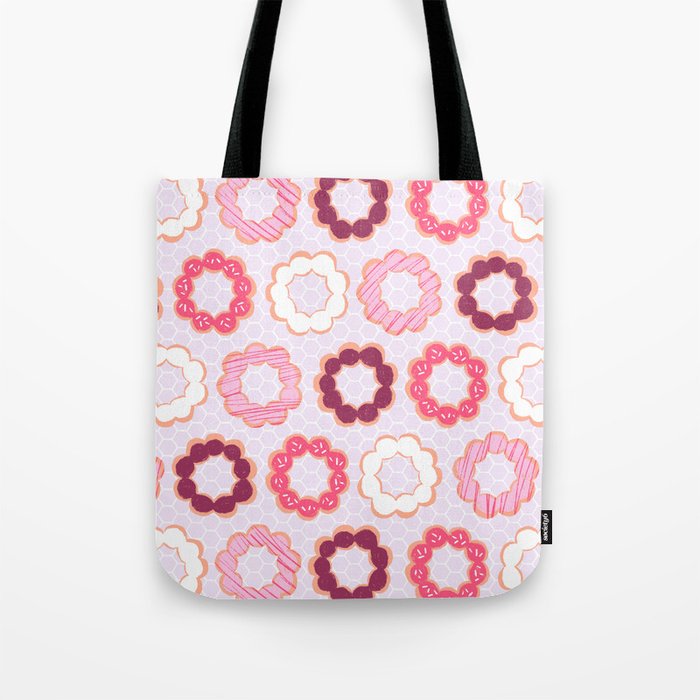 Mochi Donuts Pattern Tote Bag