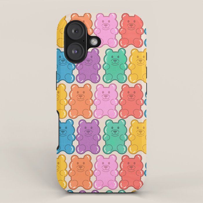 Rainbow Jelly Bears Pattern iPhone Case Gallery Image 1