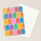 Rainbow Jelly Bears Pattern Stationery Card Gallery Image 2