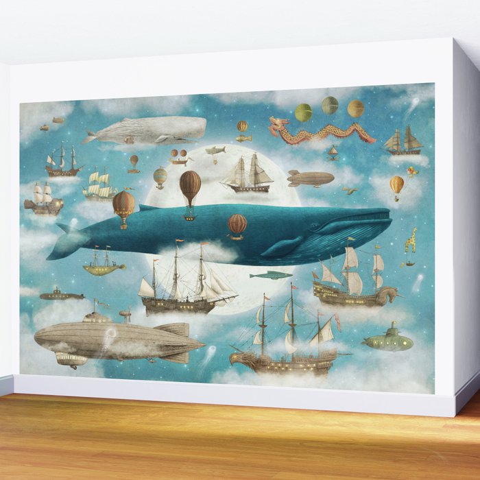 Ocean Meets Sky - from picture book Wall Mural Gallery Image 2