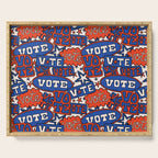 Vote Print in Red, White, and Blue Serving Tray Gallery Image 1