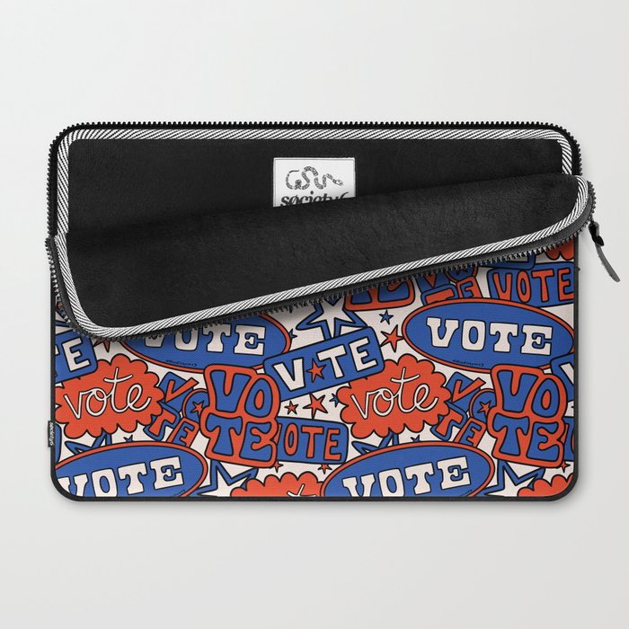 Vote Print in Red, White, and Blue Laptop Sleeve Gallery Image 2