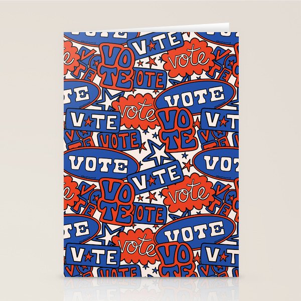 Vote Print in Red, White, and Blue Stationery Card Gallery Image 2