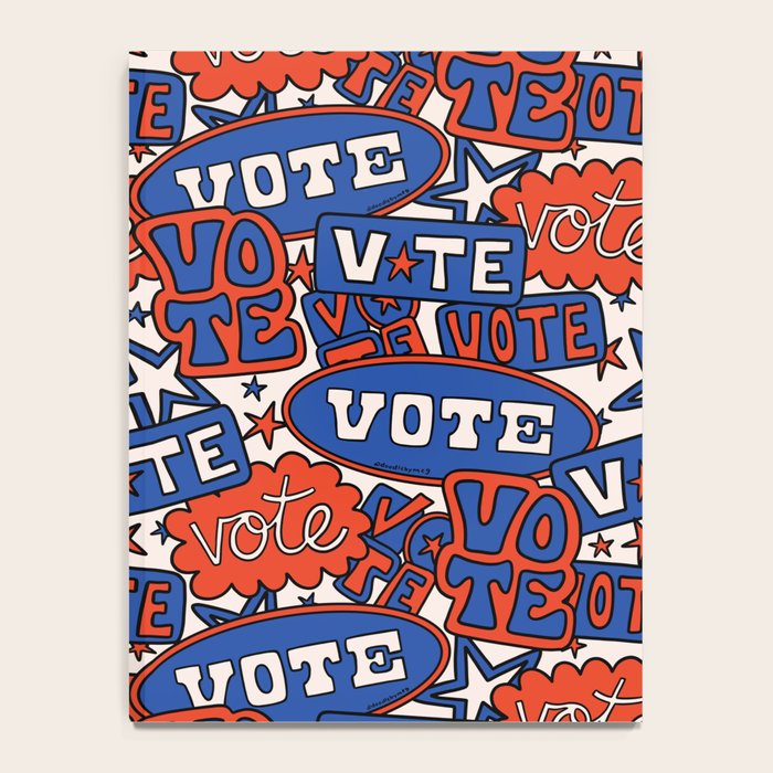 Vote Print in Red, White, and Blue Notebook Gallery Image 4