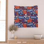 Vote Print in Red, White, and Blue Wall Tapestry Gallery Image 2