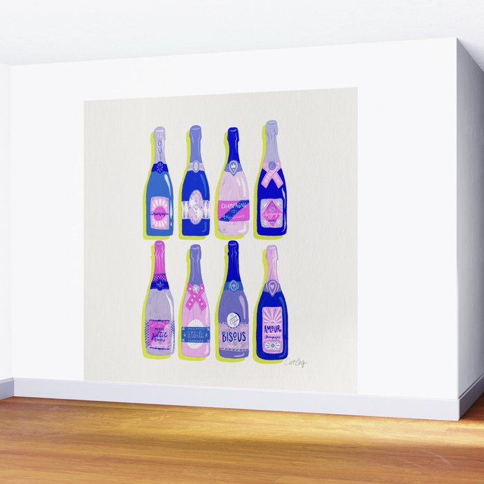 French Champagne Collection - Indigo Wall Mural Gallery Image 2
