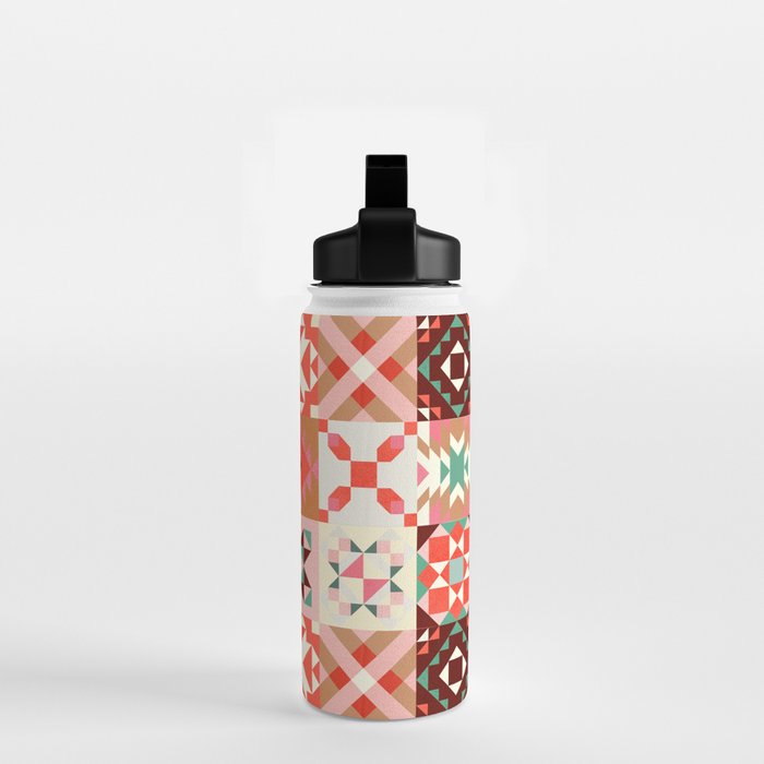 Winter Quilt Pattern no4 Water Bottle Gallery Image 2