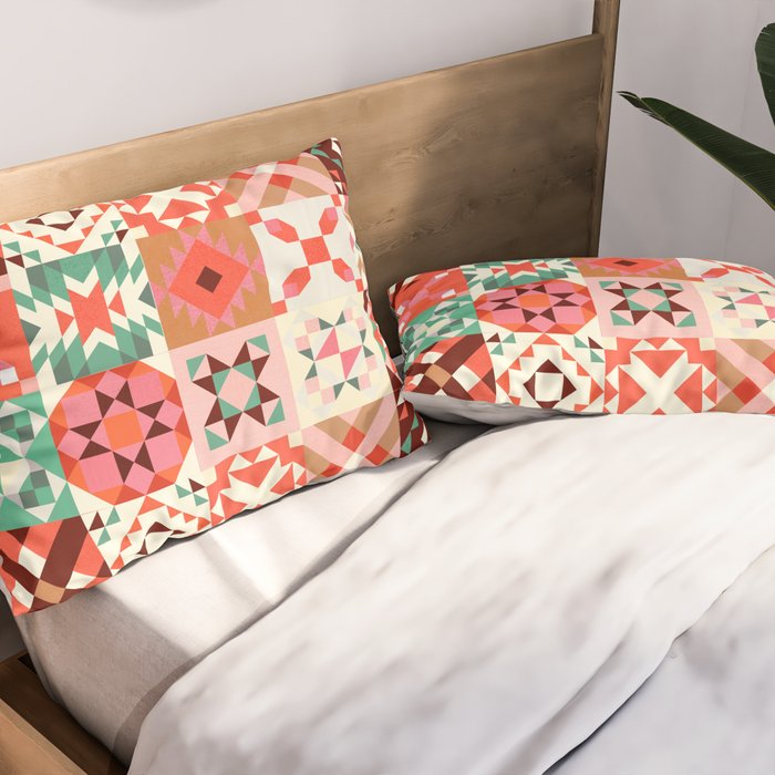 Winter Quilt Pattern no4 Pillow Sham Gallery Image 2