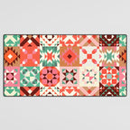 Winter Quilt Pattern no4 Desk Mat Gallery Image 3