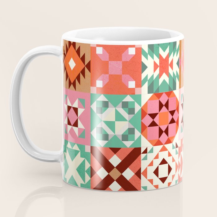 Winter Quilt Pattern no4 Coffee Mug Gallery Image 3