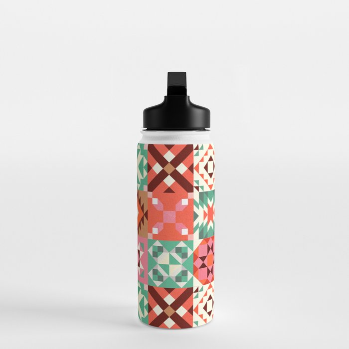 Winter Quilt Pattern no4 Water Bottle Gallery Image 3