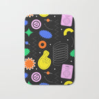 Modern minimalist art sticker pattern Bath Mat Gallery Image 1