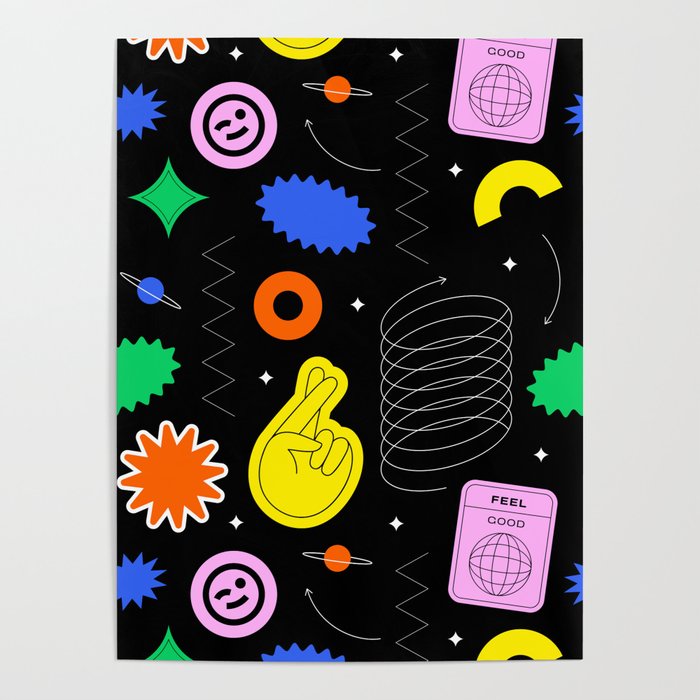 Modern minimalist art sticker pattern Poster Gallery Image 4