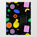 Modern minimalist art sticker pattern Poster Gallery Image 4