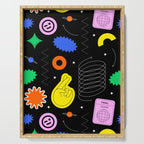 Modern minimalist art sticker pattern Serving Tray Gallery Image 1
