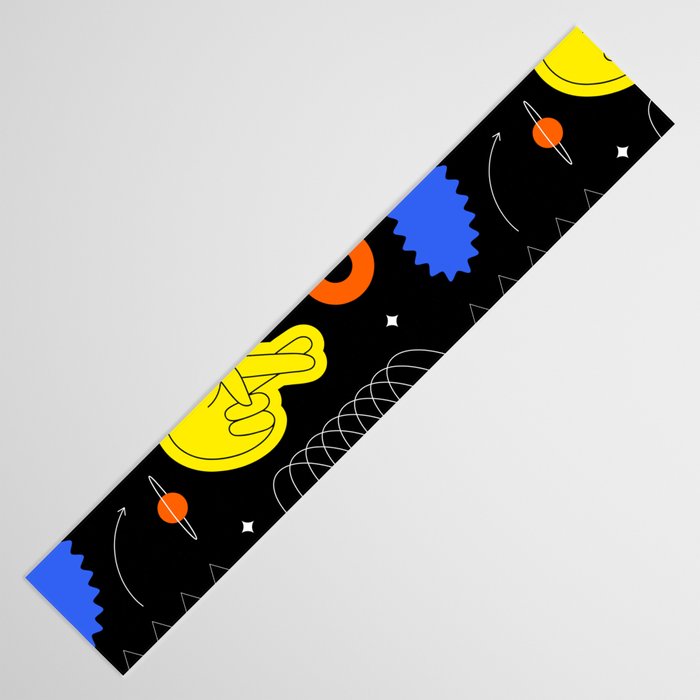 Modern minimalist art sticker pattern Table Runner Gallery Image 3