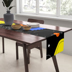Modern minimalist art sticker pattern Table Runner Gallery Image 2