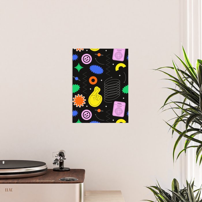Modern minimalist art sticker pattern Poster Gallery Image 2