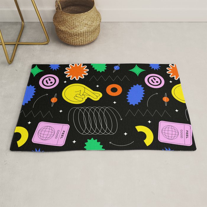 Modern minimalist art sticker pattern Rug Gallery Image 1