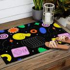 Modern minimalist art sticker pattern Outdoor Rug Gallery Image 2