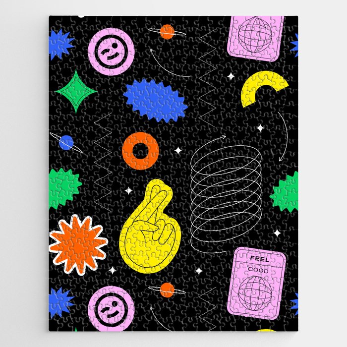 Modern minimalist art sticker pattern Jigsaw Puzzle Gallery Image 1