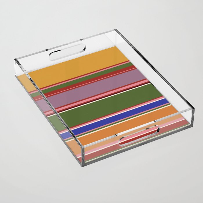 Folk abstract pattern #4 Acrylic Tray Gallery Image 1