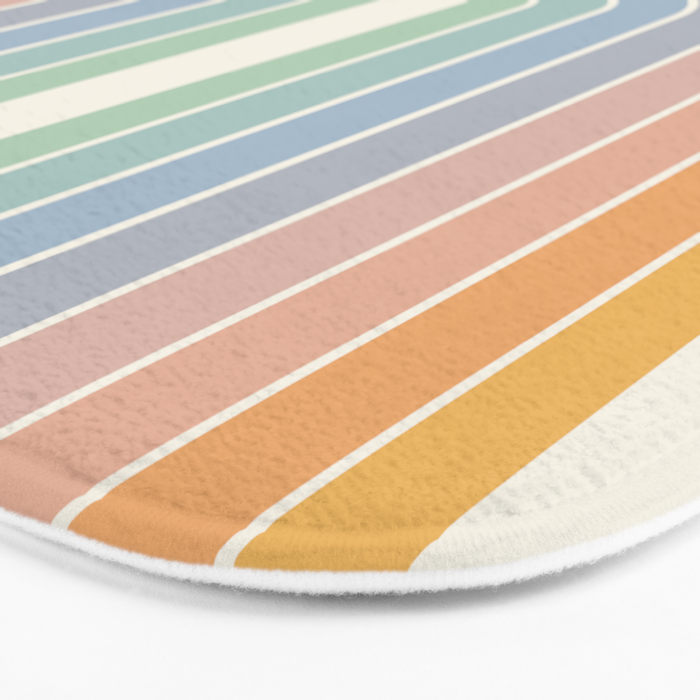 Gradient Arch XIII Retro Mid Century Modern Rainbow Bath Mat Gallery Image 3