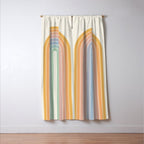 Gradient Arch XIII Retro Mid Century Modern Rainbow Window Curtain Gallery Image 3