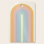 Gradient Arch XIII Retro Mid Century Modern Rainbow Cutting Board Gallery Image 1