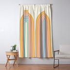 Gradient Arch XIII Retro Mid Century Modern Rainbow Window Curtain Gallery Image 5
