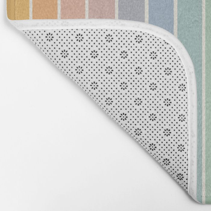 Gradient Arch XIII Retro Mid Century Modern Rainbow Bath Mat Gallery Image 2