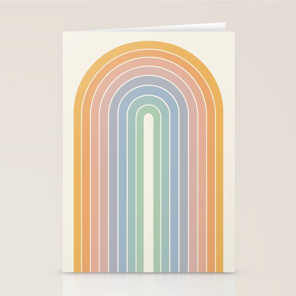 Gradient Arch XIII Retro Mid Century Modern Rainbow Stationery Card Gallery Image 1