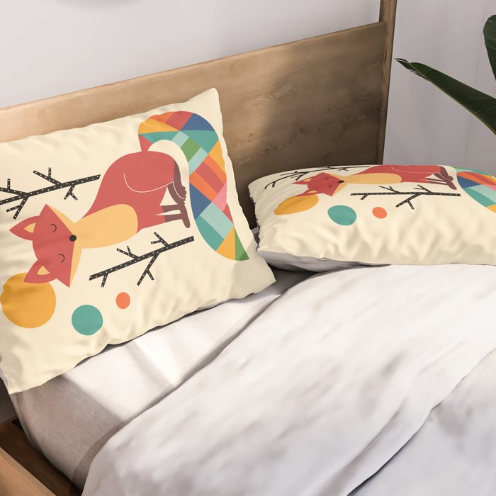 Rainbow Fox Pillow Sham Gallery Image 2