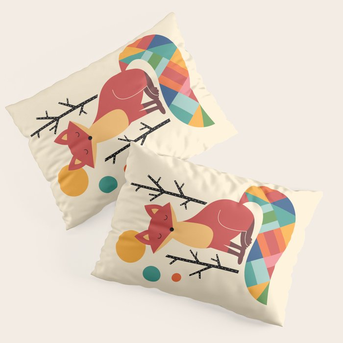 Rainbow Fox Pillow Sham Gallery Image 1