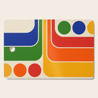 Retro 70s Stripe Colorful Rainbow 872 Primary Colors Cutting Board Gallery Image 1