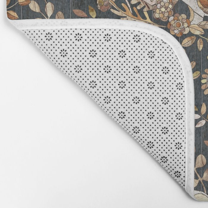 Wooden Wonderland Barn Owl Collage Bath Mat Gallery Image 2