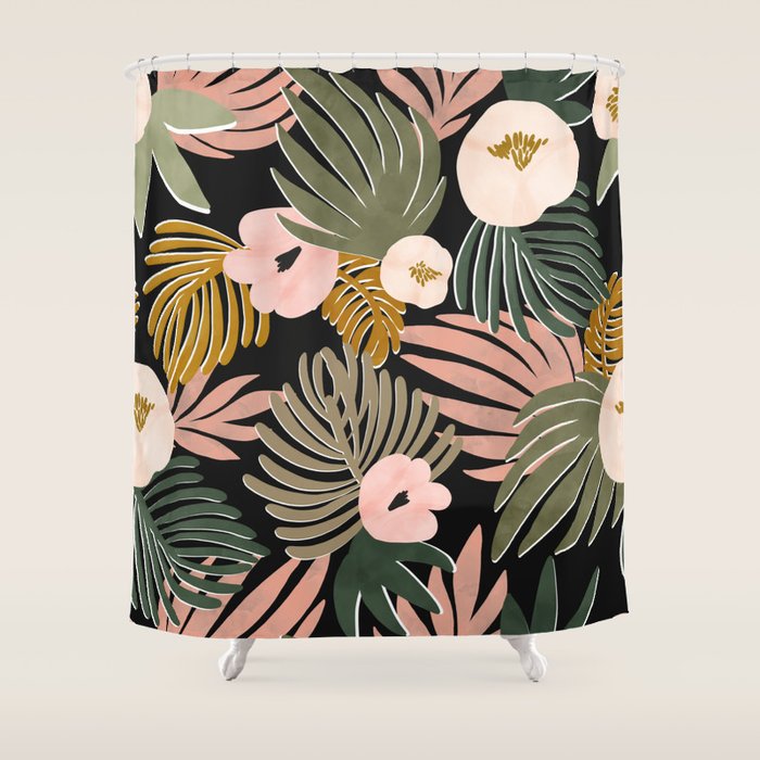 Floral garden tropical 7F Shower Curtain Gallery Image 1