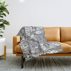 canadian animals black white Throw Blanket Gallery Image 1
