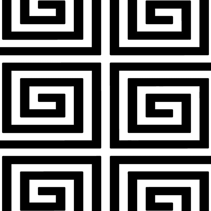 Greek Key Pattern 122 Black and White Coffee Mug Gallery Image 2