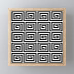 Greek Key Pattern 122 Black and White Mini Art Print Gallery Image 1