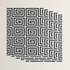 Greek Key Pattern 122 Black and White Wrapping Paper Gallery Image 3