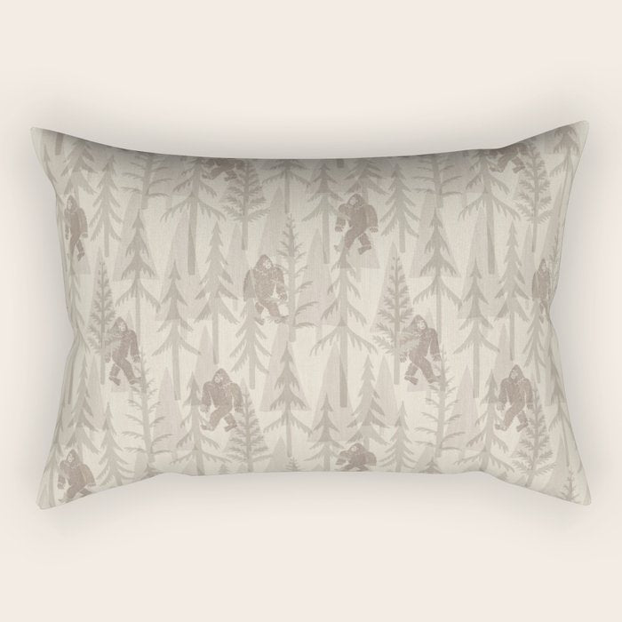 Subtle Sasquatch - Neutral Rectangular Pillow Gallery Image 2