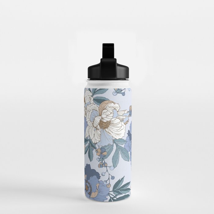  lush blue peonies  Water Bottle Gallery Image 2