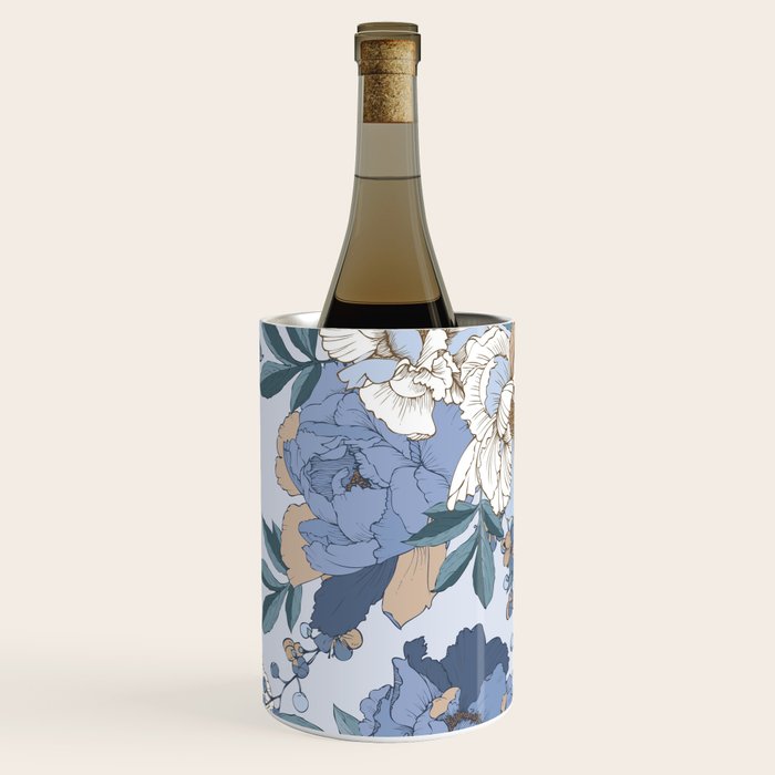  lush blue peonies  Wine Chiller Gallery Image 1