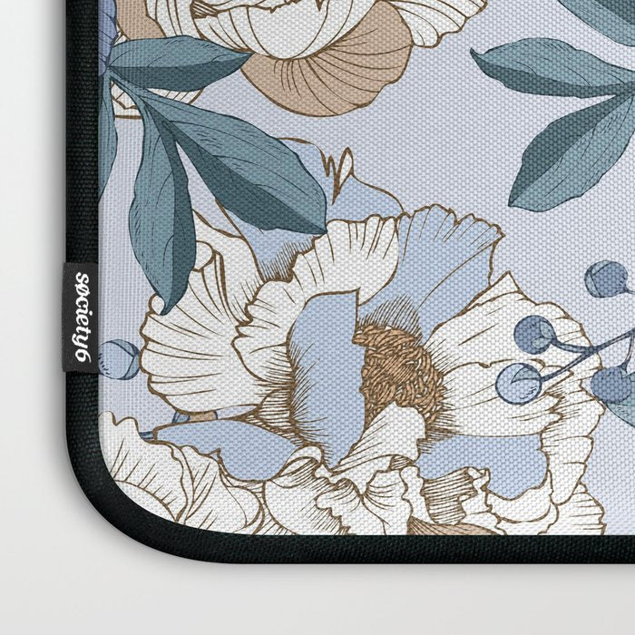  lush blue peonies  Laptop Sleeve Gallery Image 3