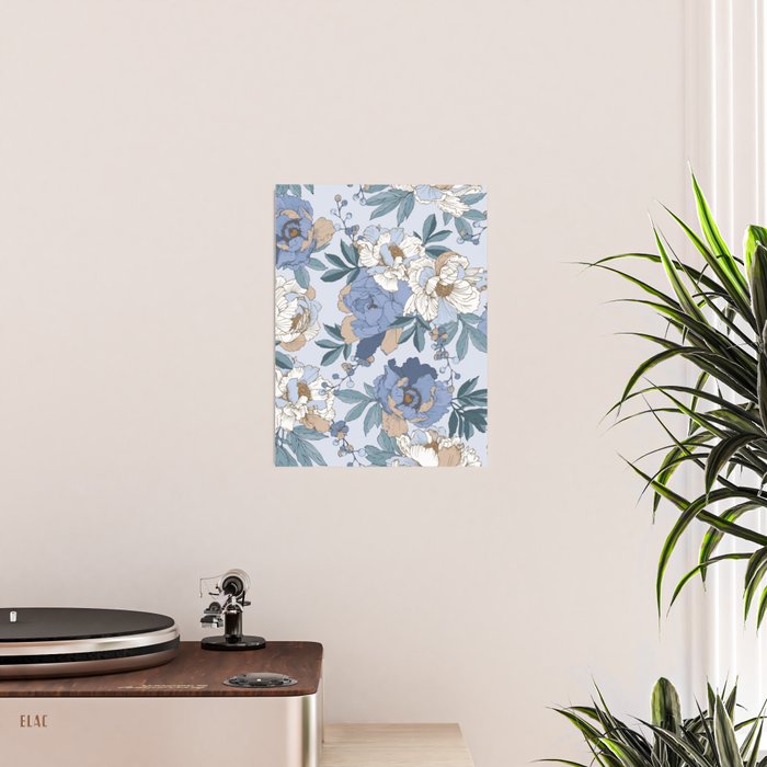  lush blue peonies  Poster Gallery Image 2