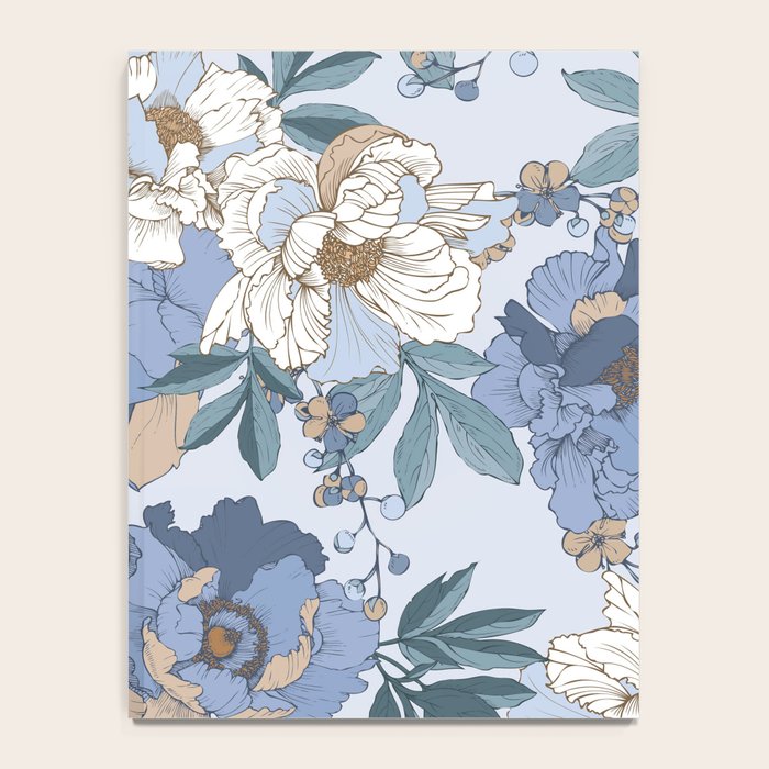  lush blue peonies  Notebook Gallery Image 4
