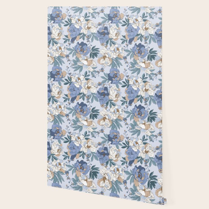  lush blue peonies  Wallpaper Gallery Image 2